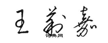 駱恆光王莉嘉草書個性簽名怎么寫