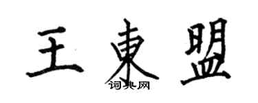 何伯昌王東協楷書個性簽名怎么寫