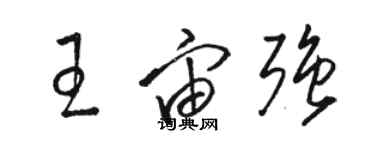 駱恆光王宙強草書個性簽名怎么寫