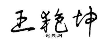 曾慶福王艷坤草書個性簽名怎么寫