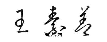 駱恆光王素善草書個性簽名怎么寫