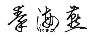 駱恆光秦海燕草書個性簽名怎么寫