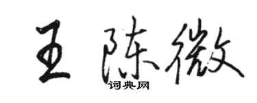 駱恆光王陳微行書個性簽名怎么寫