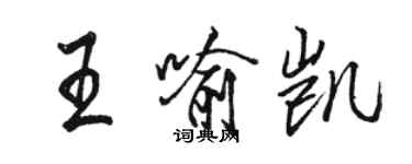 駱恆光王喻凱行書個性簽名怎么寫