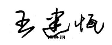朱錫榮王建恆草書個性簽名怎么寫