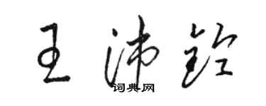 駱恆光王沛鈴草書個性簽名怎么寫