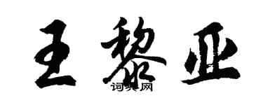 胡問遂王黎亞行書個性簽名怎么寫