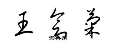 梁錦英王會菊草書個性簽名怎么寫