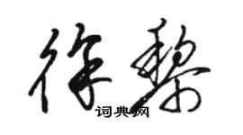 駱恆光徐黎草書個性簽名怎么寫