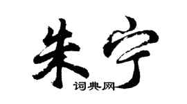 胡問遂朱寧行書個性簽名怎么寫