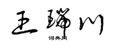 曾慶福王瑞川草書個性簽名怎么寫