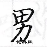 駱恆光寫的硬筆楷書男