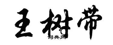 胡問遂王樹帶行書個性簽名怎么寫