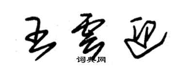 朱錫榮王雲迎草書個性簽名怎么寫