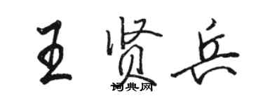 駱恆光王賢兵行書個性簽名怎么寫