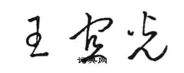 駱恆光王宜光草書個性簽名怎么寫