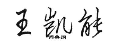 駱恆光王凱能行書個性簽名怎么寫