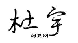 曾慶福杜宇草書個性簽名怎么寫
