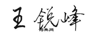 駱恆光王銳峰行書個性簽名怎么寫