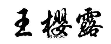 胡問遂王櫻露行書個性簽名怎么寫