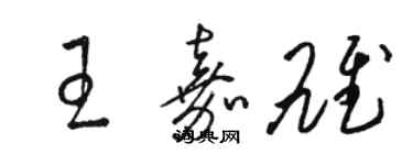 駱恆光王嘉雄草書個性簽名怎么寫