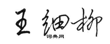 駱恆光王細柳行書個性簽名怎么寫