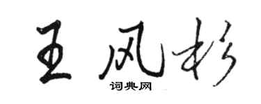 駱恆光王風杉行書個性簽名怎么寫