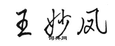 駱恆光王妙鳳行書個性簽名怎么寫