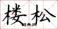 丁謙樓松楷書怎么寫