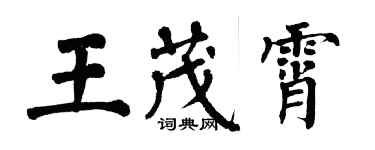 翁闓運王茂霄楷書個性簽名怎么寫