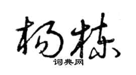 曾慶福楊棟草書個性簽名怎么寫