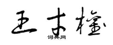 曾慶福王才權草書個性簽名怎么寫