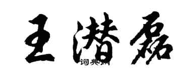 胡問遂王潛磊行書個性簽名怎么寫