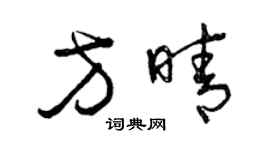 曾慶福方晴草書個性簽名怎么寫