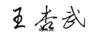駱恆光王杏武行書個性簽名怎么寫