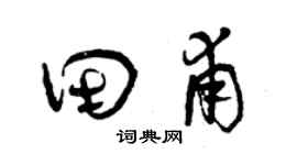 曾慶福田甫草書個性簽名怎么寫