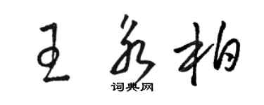 駱恆光王永柏草書個性簽名怎么寫