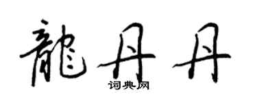 王正良龍丹丹行書個性簽名怎么寫