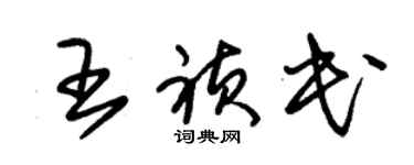 朱錫榮王禎民草書個性簽名怎么寫