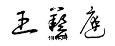 曾慶福王藝庭草書個性簽名怎么寫