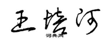 曾慶福王培河草書個性簽名怎么寫