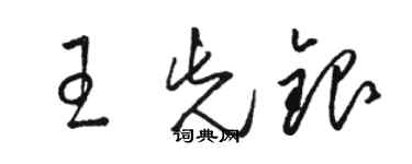 駱恆光王先銀草書個性簽名怎么寫
