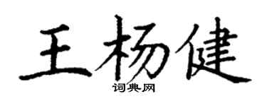 丁謙王楊健楷書個性簽名怎么寫