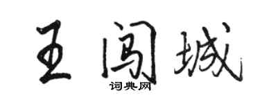 駱恆光王闖城行書個性簽名怎么寫