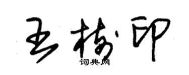 朱錫榮王樹印草書個性簽名怎么寫