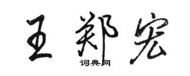 駱恆光王鄭宏行書個性簽名怎么寫
