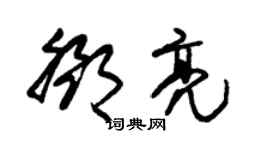 朱錫榮鄧亮草書個性簽名怎么寫