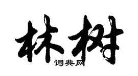 胡問遂林樹行書個性簽名怎么寫