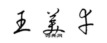 梁錦英王美幸草書個性簽名怎么寫