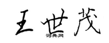 王正良王世茂行書個性簽名怎么寫